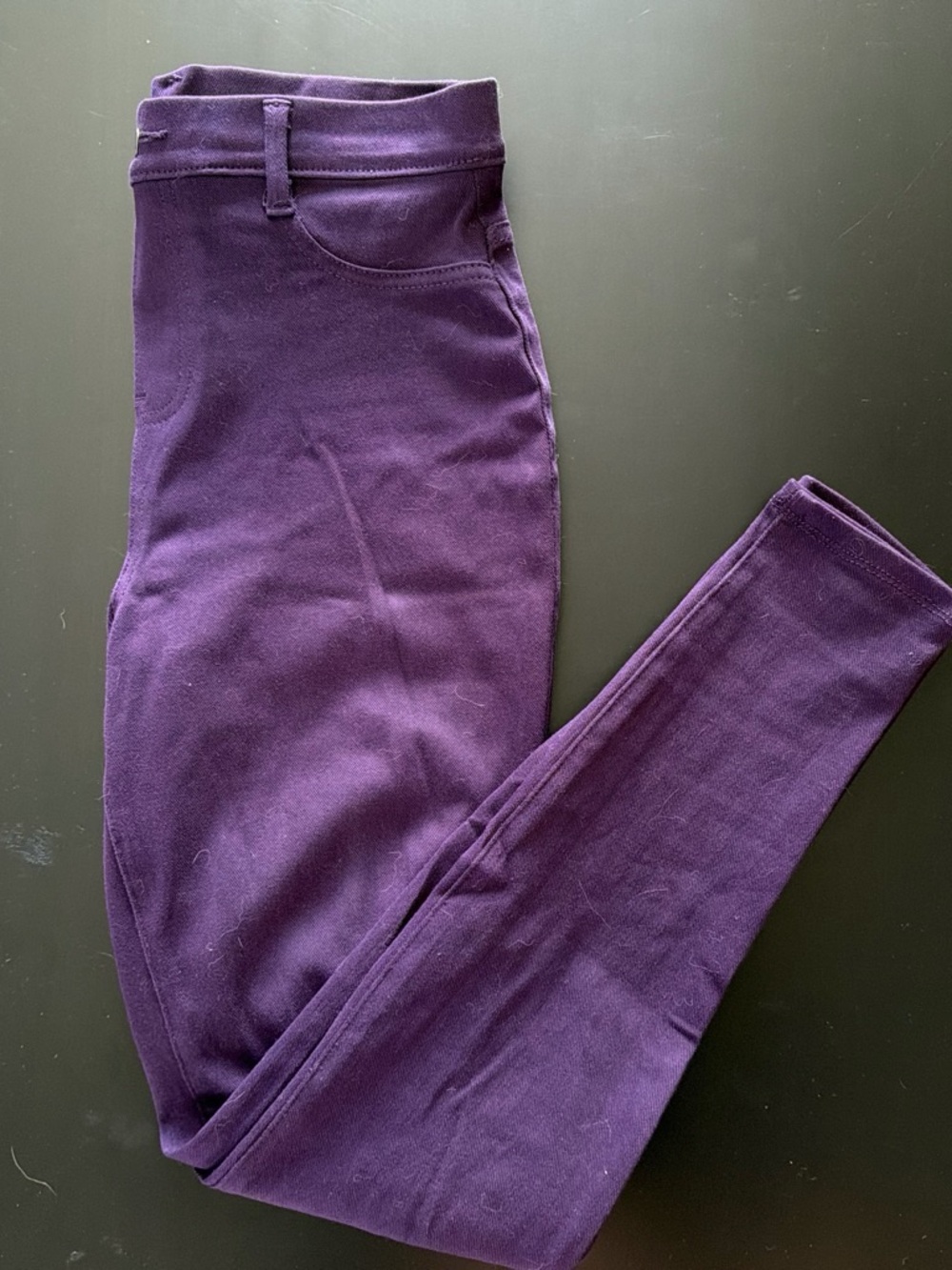 Time and Tru Plum Skinny High-Waist Pants